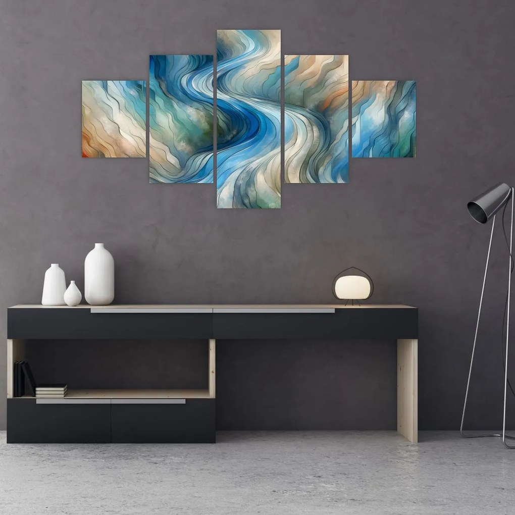 Obraz - Abstrakcyjny nurt (125x70 cm)