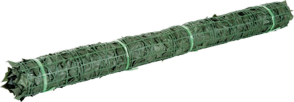 Outsunny sztuczny żywopłot dekoracja ściany 1,5 x 3 m ciemnozielony