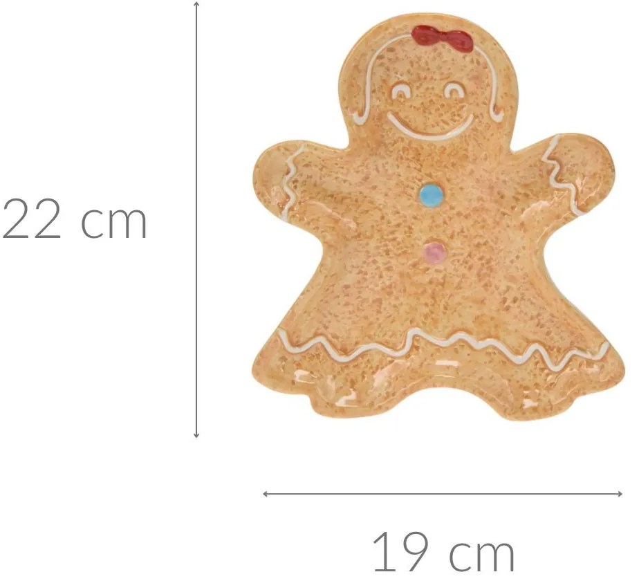 Świąteczne naczynie w kształcie piernika, 22 x 19 cm, COOKIE