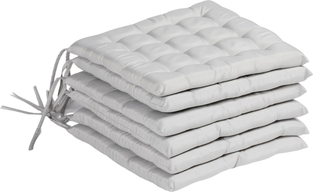 Outsunny Poduszka siedzeniowa do ogrodu z pikowaniem, 40 x 40 x 4 cm, jasnoszary