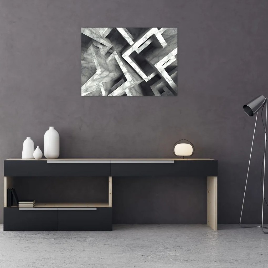 Abstrakcyjny obraz kostek (70x50 cm)