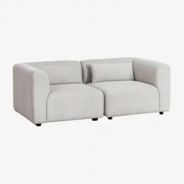 Modułowa Sofa 2-częściowa Fogler Tkaniny Jasnoszary - Sklum