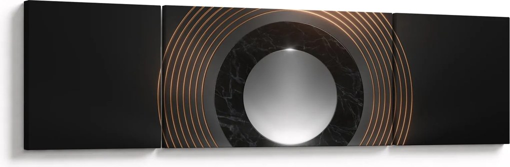 Obraz - Abstrakcja, księżyc nad wodą (170x50 cm)