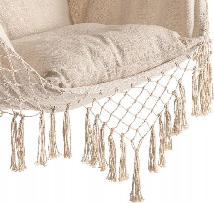 Beżowy fotel wiszący PALAK