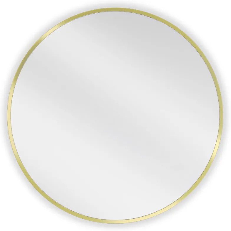 Mexen Loft lustro łazienkowe okragłe 65 cm, rama złota - 9850-065-065-000-50