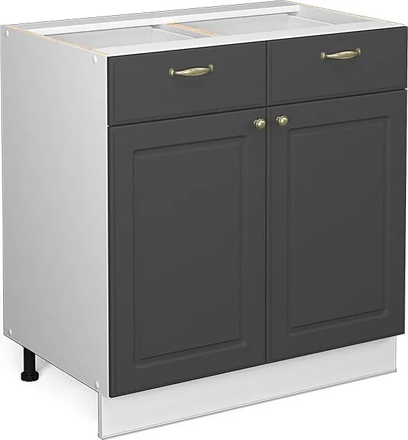 Szafka dolna do kuchni antracytowo-złoty 80x51.6x82 fame-line