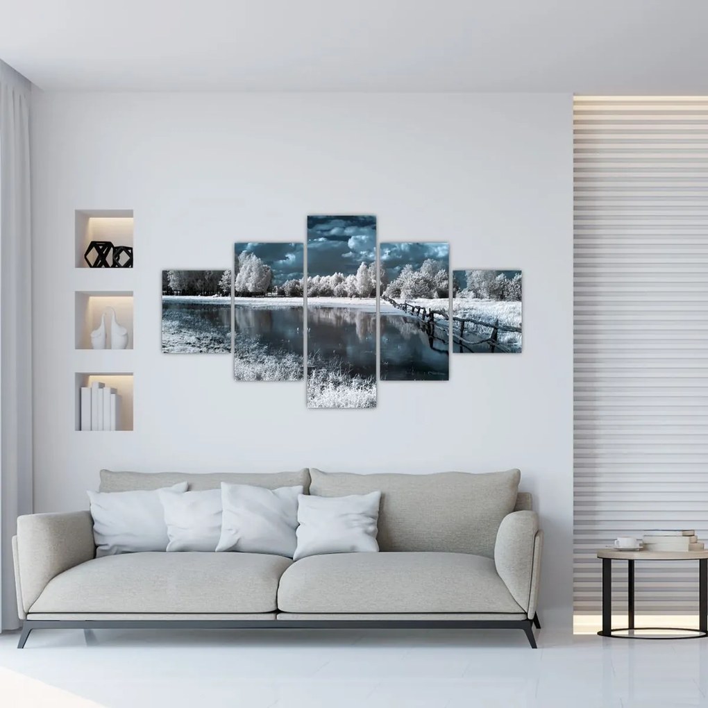 Obraz - Zamarznięty krajobraz (125x70 cm)