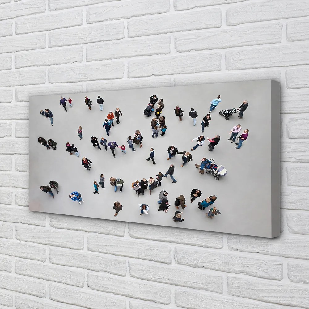 Duży obraz na płótnie Widok z Lotu Ptaka na Ludzi