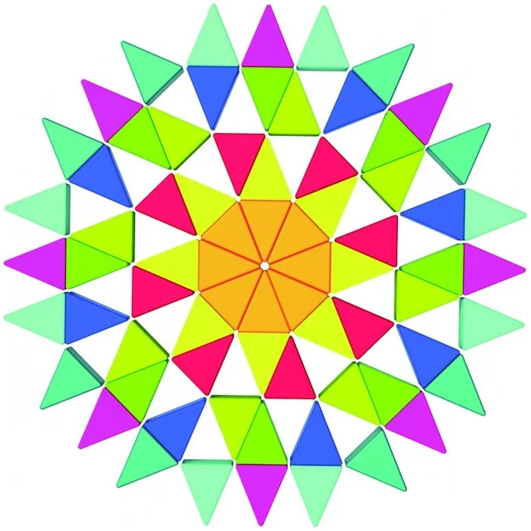 Tooky toy puzzle ośmiokątne drewniana mozaika edukacyjna (73el.)
