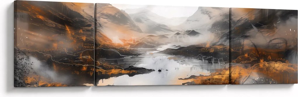 Obraz - Malowanie górskich krajobrazów (170x50 cm)