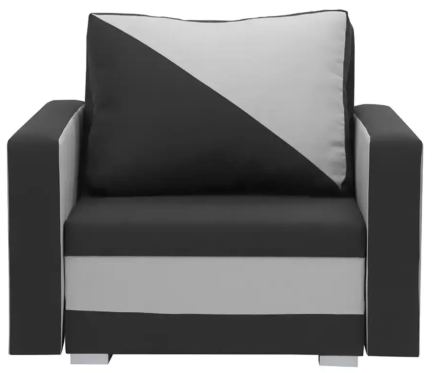 Fotel rozkładany z funkcją spania ASTO1 Ciemny brąz/Beżowy