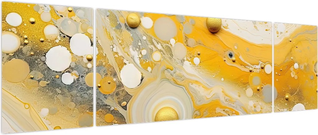 Obraz - Abstrakcyjne tło ze złotą dekoracją (170x50 cm)