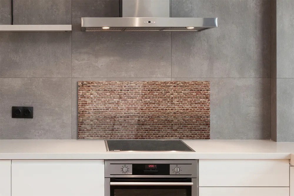 Szkło do Kuchni na Ścianę Dekoracyjny Mur Ceglany