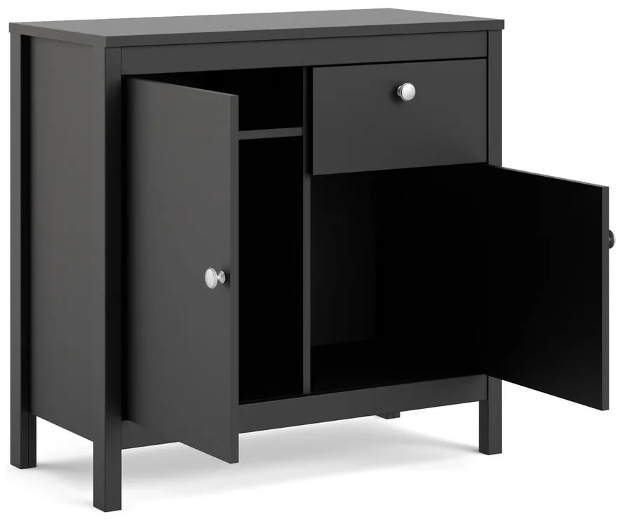 Czarna niska komoda 82x80 cm Madrid – Tvilum
