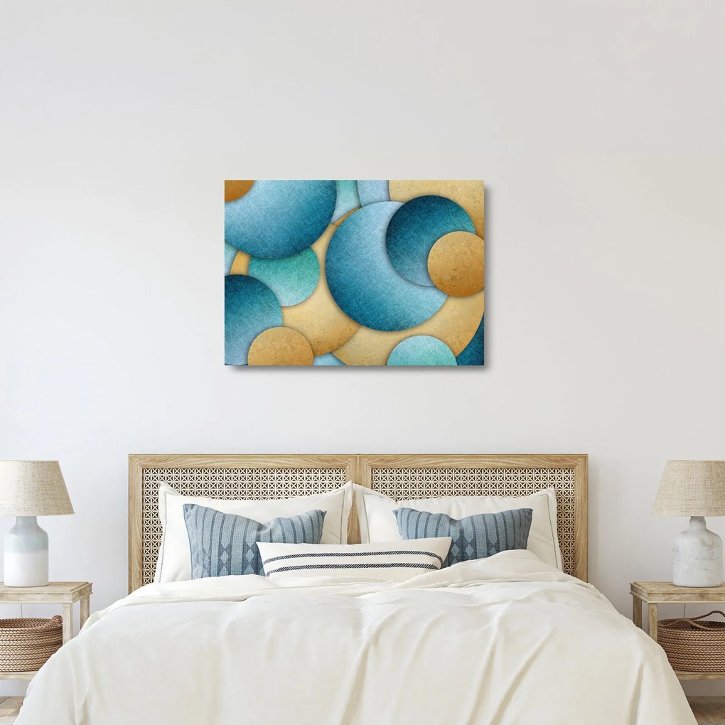 Obraz na szkle kręgów abstrakcji (70x50 cm)