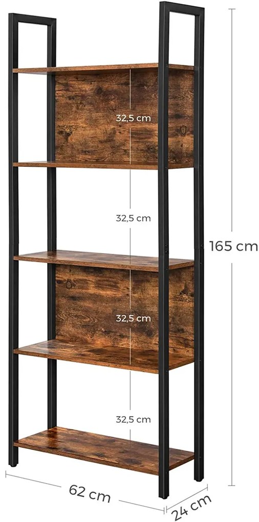 Loftowy regał metalowy salonu - Helior 4X