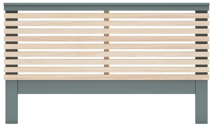 Zagłówek w dekorze sosny w naturalnym kolorze/szarozielony 146x100 cm Pisco – Marckeric