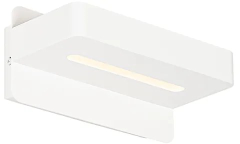 Nowoczesna lampa ścienna biała z LED, z USB i przełącznikiem - Ted