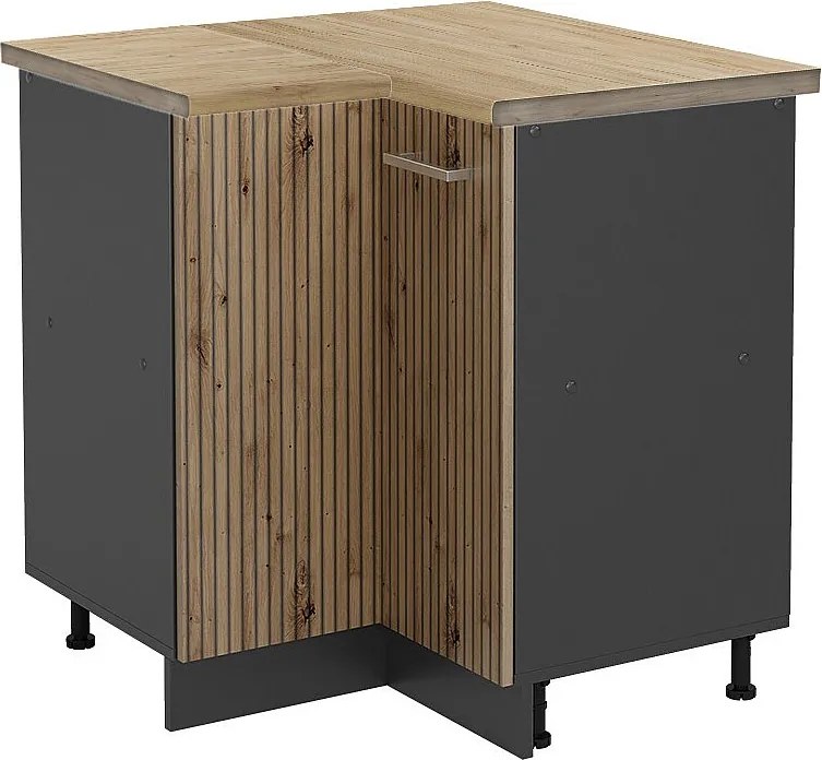 Szafka narożna dąb rzemieślniczy 75.6x60x81.6 r-line