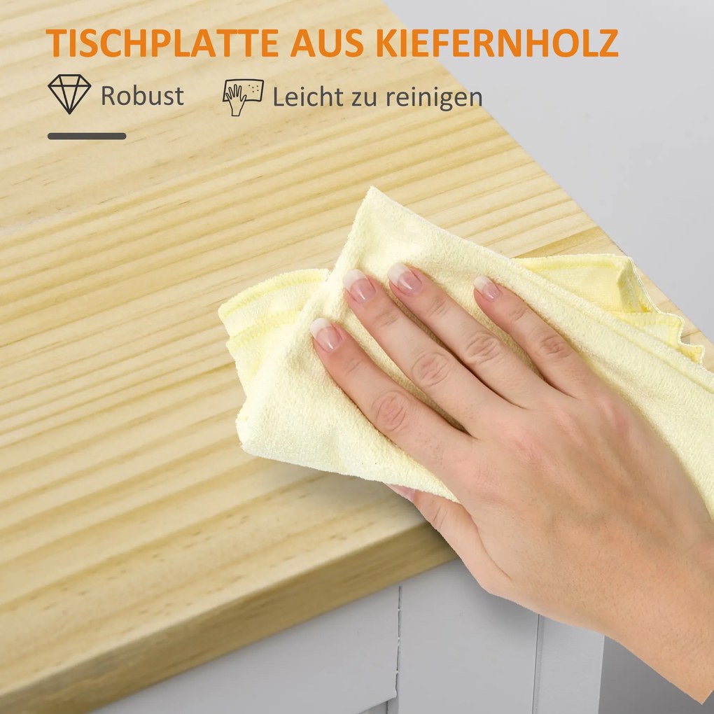 HOMCOM Wózek kuchenny z 3 szufladami, wózek na kółkach z 3 poziomami