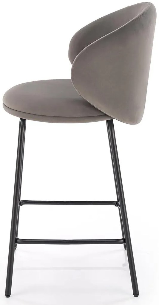 Tapicerowany popielaty hoker A3-Z66