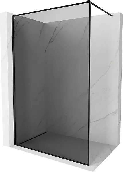 Mexen Kioto-XF ścianka prysznicowa Walk-in z ramką 160 x 202 cm, grafit 10 mm, czarna - 800-160-104-70-40-X