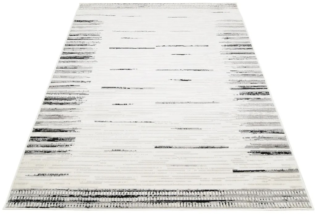 Przecierany popielaty dywan w nowoczesnym stylu E9-R89