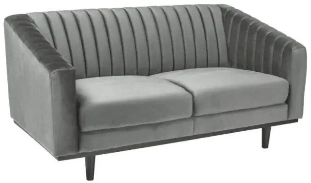 SOFA  ASPREY 2 VELVET SZARY BLUVEL 14/ WENGE SIGNAL