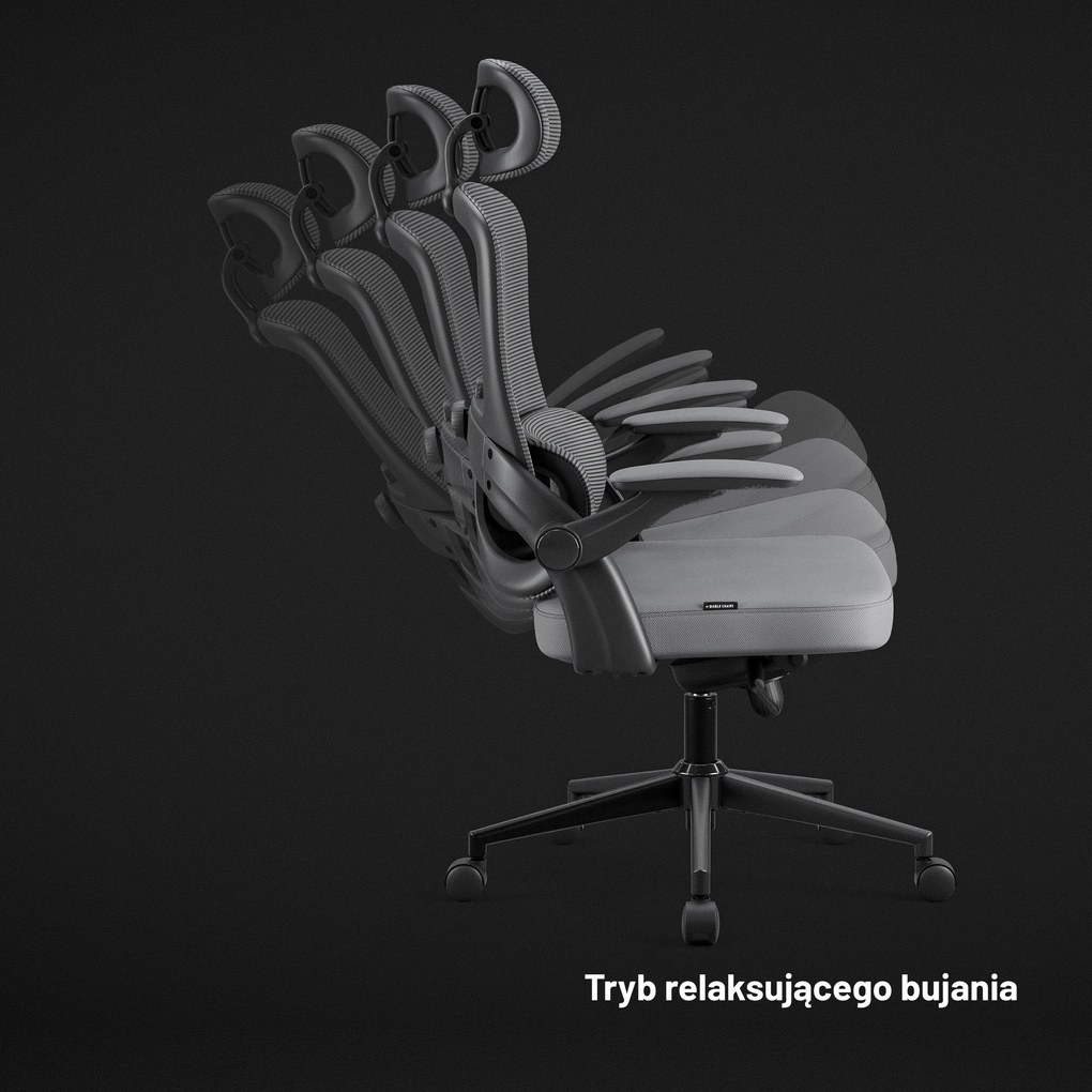 Fotel biurowy, ergonomiczny Diablo V-Light, szary