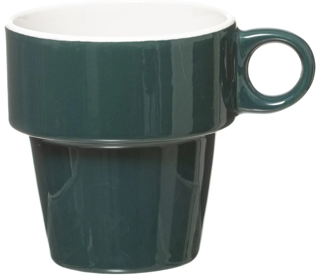 Zestaw 6 kolorowych filiżanek do cappuccino + metalowy stojak