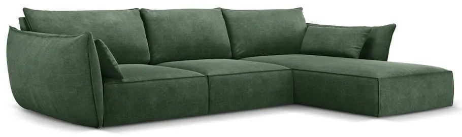 Ciemnozielony narożnik (prawostronny) Vanda – Mazzini Sofas