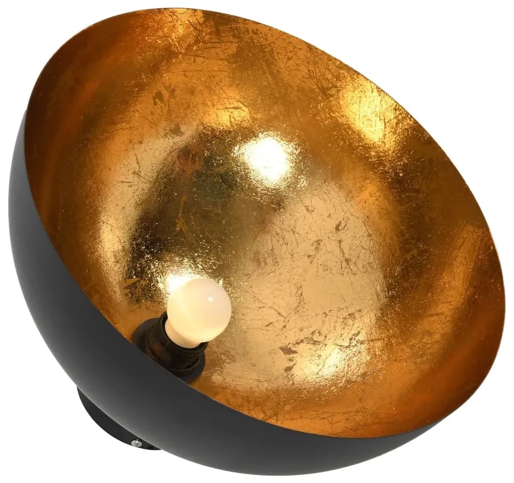 Czarno-złota okrągła lampa sufitowa 2 sztuki - EX157-Elgin