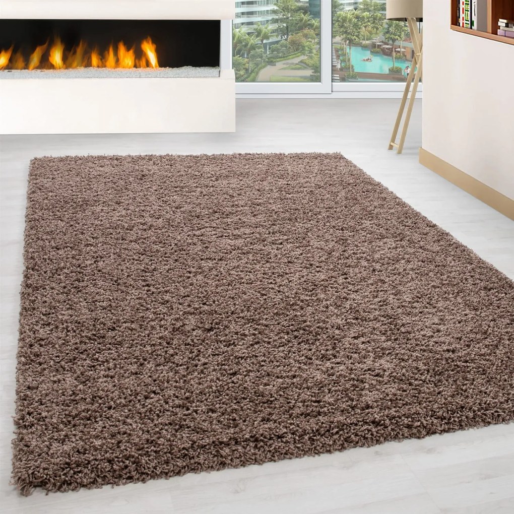 Dywan shaggy jednokolorowy cappuccino 120 cm x 170 cm