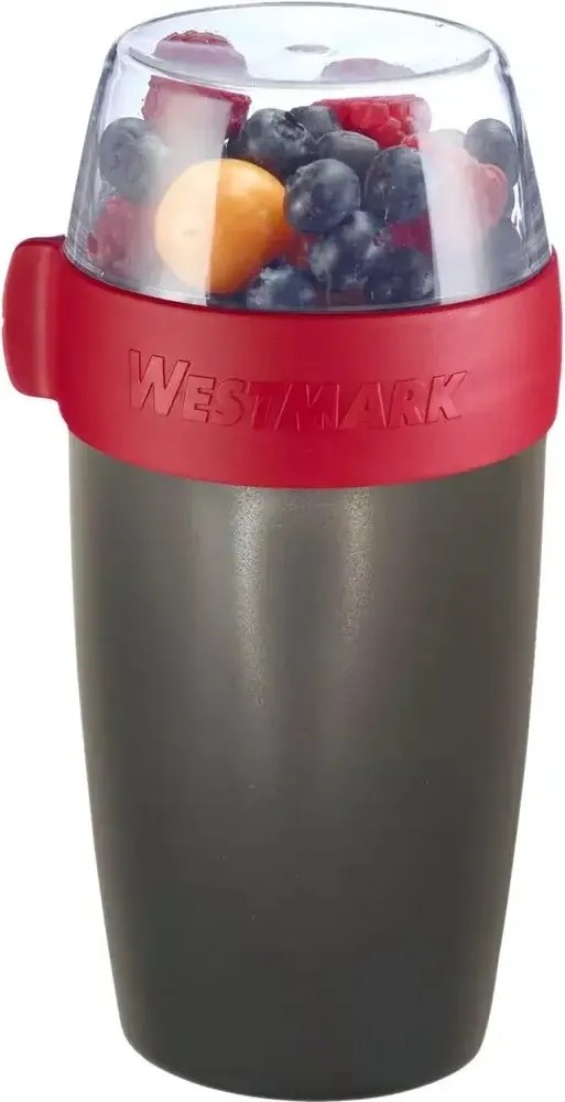 Westmark Dwuczęściowy pojemnik na przekąski, 700 ml, antracytowy, S
