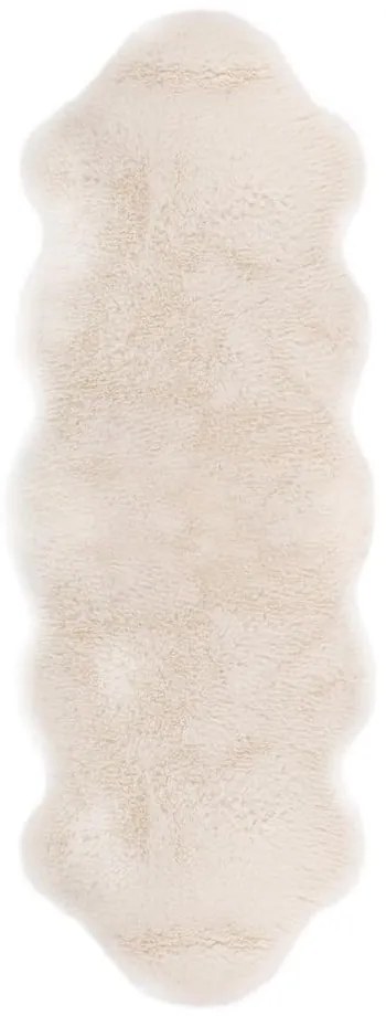 Biała sztuczna skóra Tiseco Home Studio Lambskin, 60x180 cm
