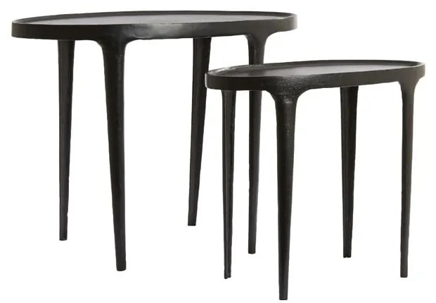 Metalowe okrągłe stoliki zestaw 2 szt. 33x70 cm Arica – Light &amp; Living