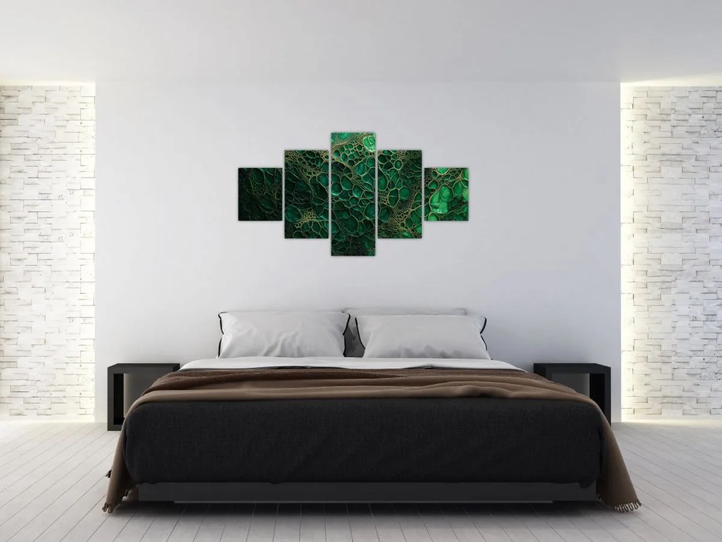 Obraz - Zielony mikroskopowy obraz (125x70 cm)