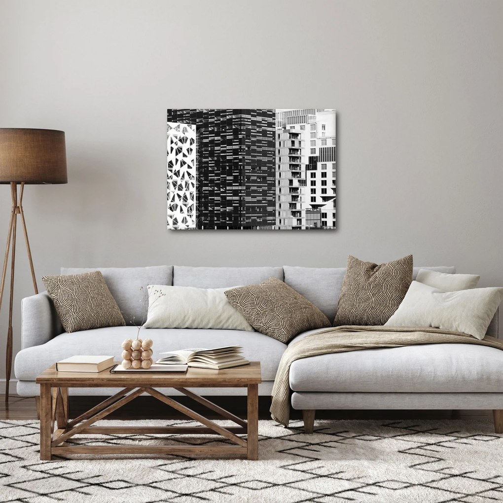 Obraz architektury czarno-białej (70x50 cm)