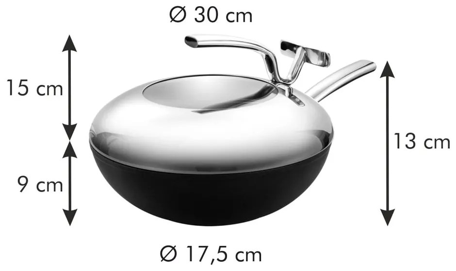 Patelnia wok z pokrywką ø 30 cm President – Tescoma
