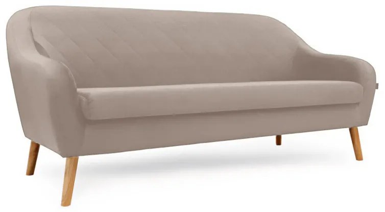 Beżowa 3-osobowa sofa CORANTI VELVET