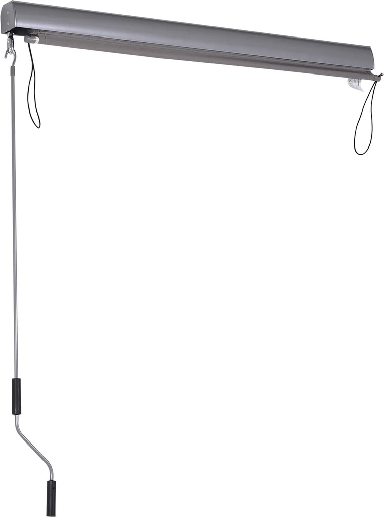 Markiza Pionowa Outsunny z Ochroną przed Słońcem i Wiatrem, Szara