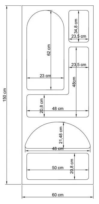 Biały regał 60x150 cm Lorin – Kalune Design