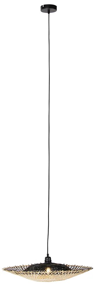 Orientalna lampa wisząca bambusowa 50 cm - RinaKolonialny Oswietlenie wewnetrzne