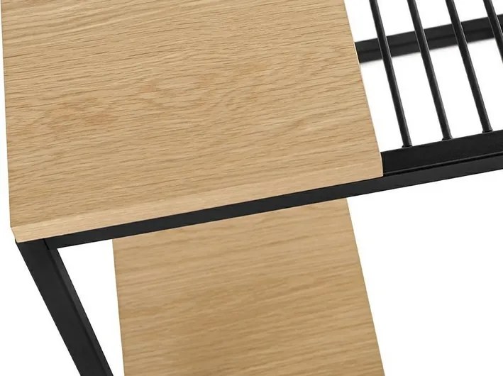 Stolik pomocniczy w stylu loft z gazetownikiem Galler