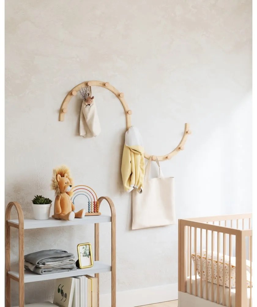 Biały regał w dekorze drewna egzotycznego 72x90 cm Bellwood – Umbra