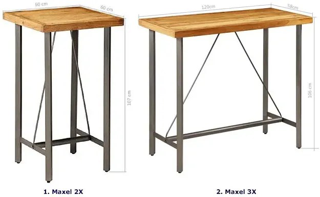 Stolik barowy z drewna tekowego Z2-D68