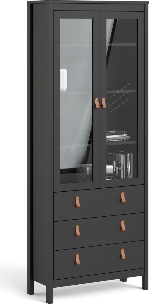 Dwudrzwiowa witryna w kolorze czarny mat Madrid