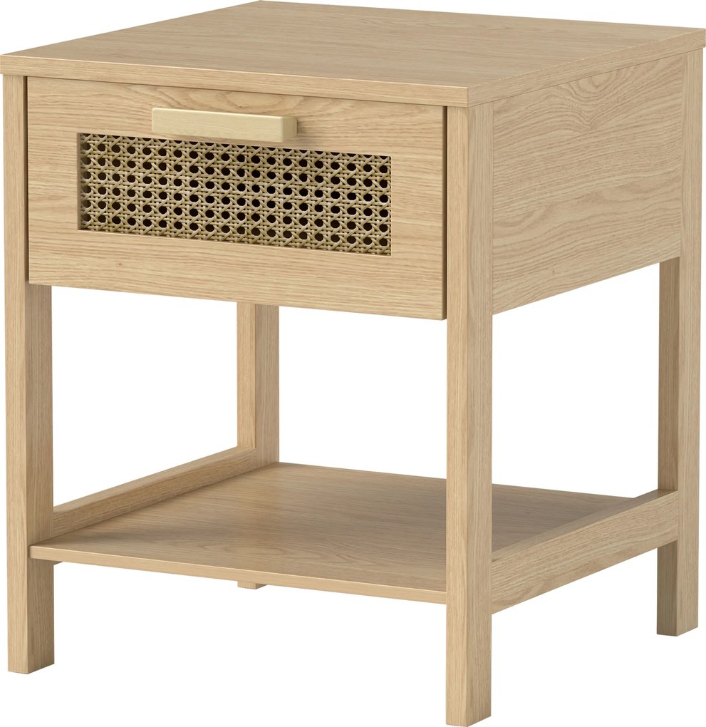 HOMCOM Stolik Nocny, Szafka Nocna, Stolik boczny z Szufladą, MDF 40 x 40 x 48,4 cm