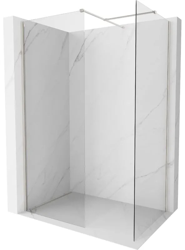 Mexen Kioto-X ścianka prysznicowa Walk-in 120 x 80 cm, transparent 10 mm, nikiel szczotkowany - 800-120-202-97-00-080-X