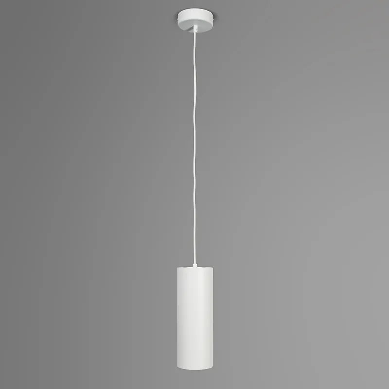 Designerska lampa wisząca biała - TuboDesignerski Oswietlenie wewnetrzne